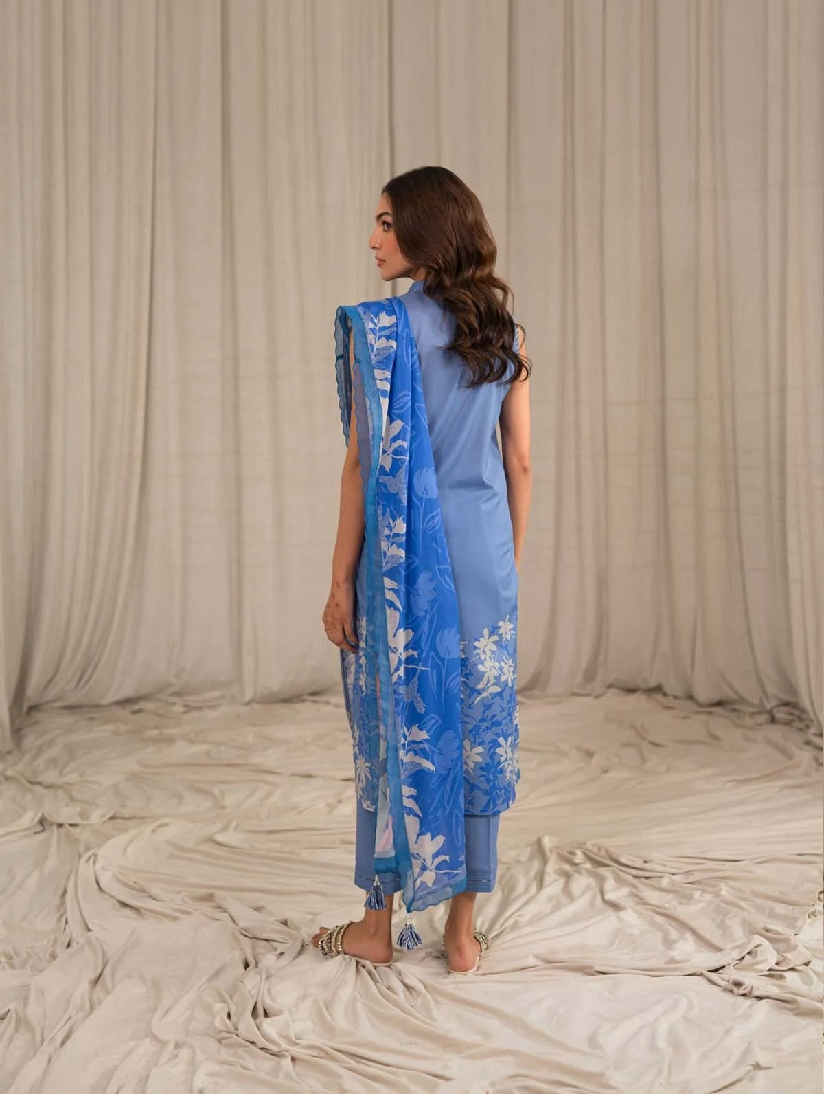 Sahar Printed Lawn Suits Unstitched 3 Piece SHR-S24-PL-V1-06 - Summer Collection