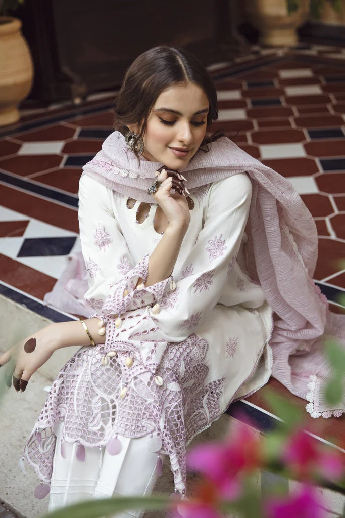 Meena Kumari By Aabyaan Embroidered Chikankari Lawn 3pc Suits Unstitched AB-06 Mehrunissa