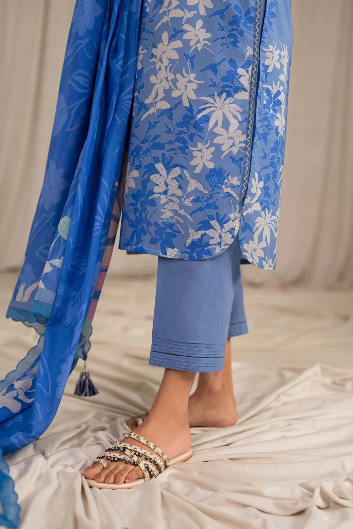 Sahar Printed Lawn Suits Unstitched 3 Piece SHR-S24-PL-V1-06 - Summer Collection