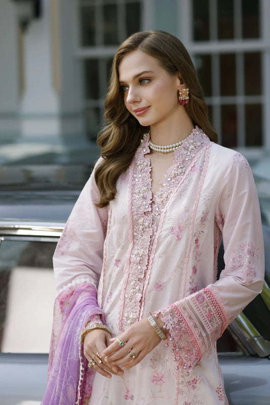 Noor By Saadia Asad Embroidered Lawn Suits Unstitched 3 Piece D07 - Fauna