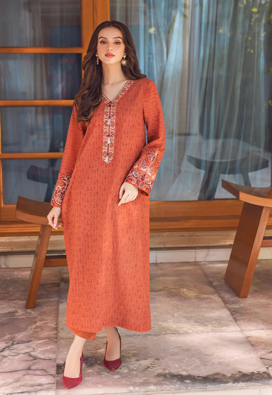 Essential By Asim Jofa Embroidered Jacquard Lawn Unstitched 2 Piece AJP-07