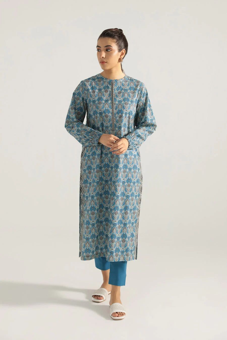 Sapphire Intermix Printed Cotton Shirt 1 piece Unstitched - U1 DY22V5 07