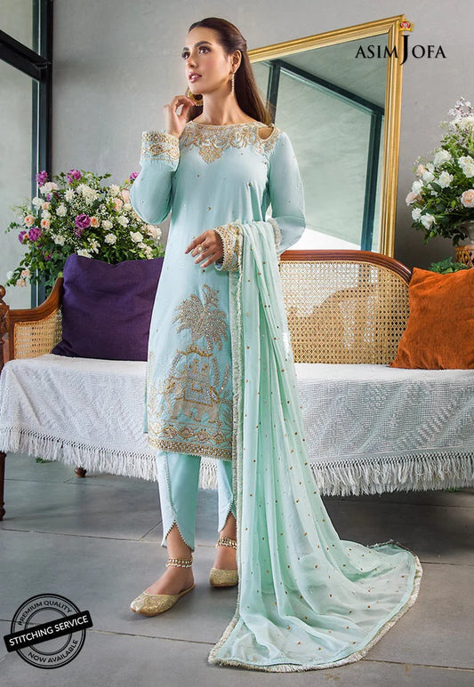 Asim Jofa Embroidered Lawn Suits Unstitched 3 Piece AJCK-07 - Eid Collection