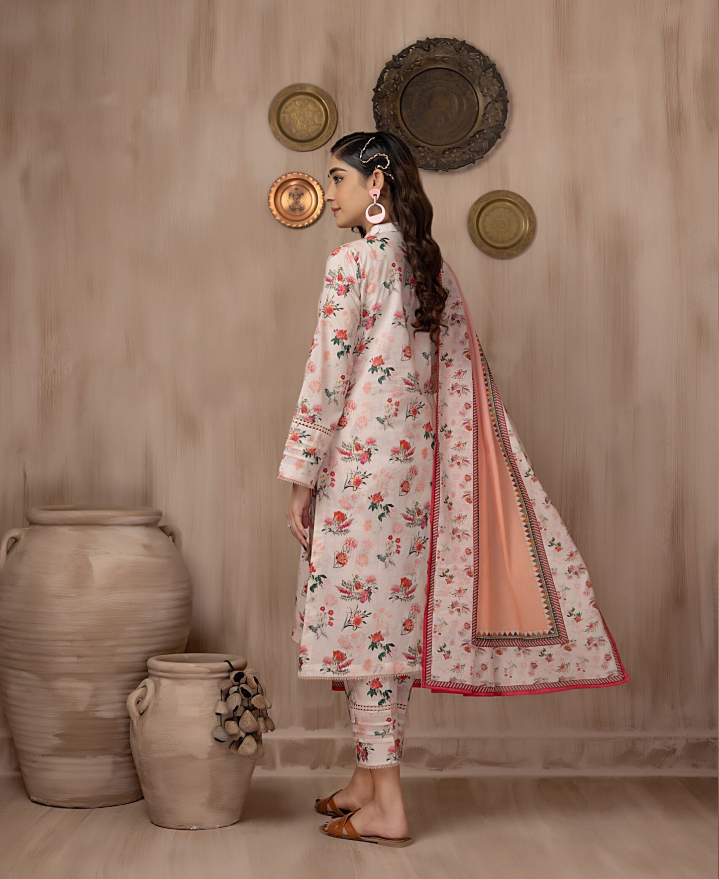 Identic Separate Mid Summer Printed Cotton 3 Piece Unstitched - ISMSC3 - 07