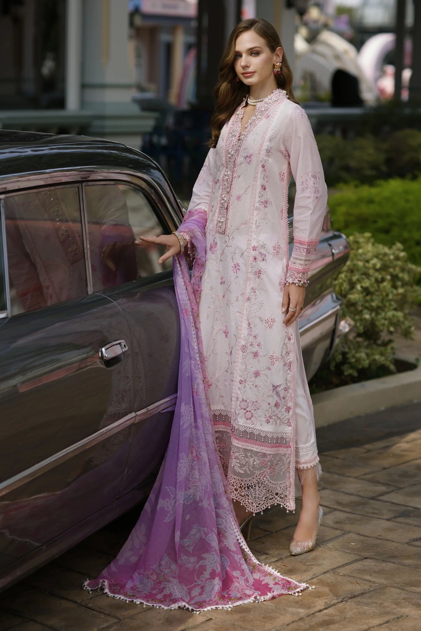 Noor By Saadia Asad Embroidered Lawn Suits Unstitched 3 Piece D07 - Fauna