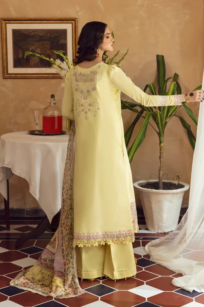 Meena Kumari By Aabyaan Embroidered Chikankari Lawn 3pc Suits Unstitched AB-07 Zeenat