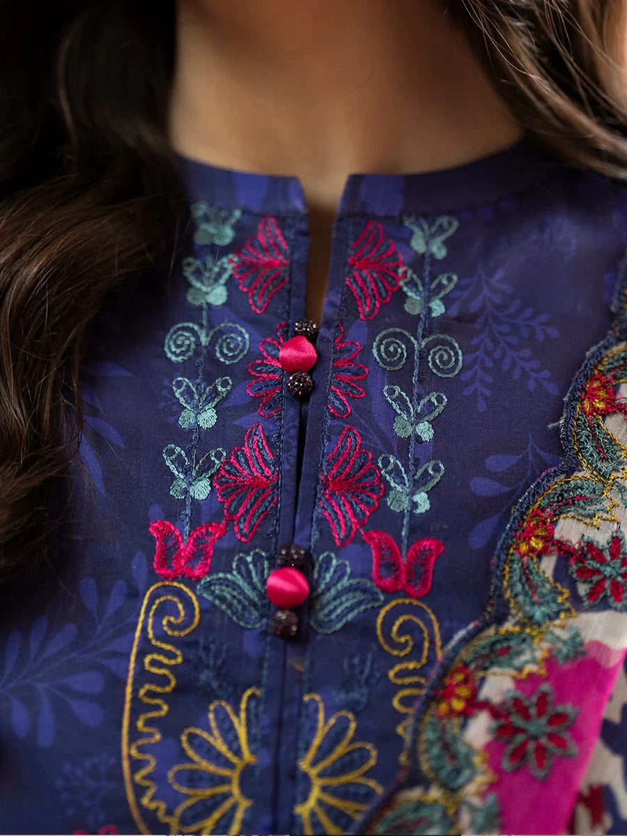 Rang Pasand by Gulljee Embroidered Lawn Unstitched 3 Piece Dress - GRP2406A7