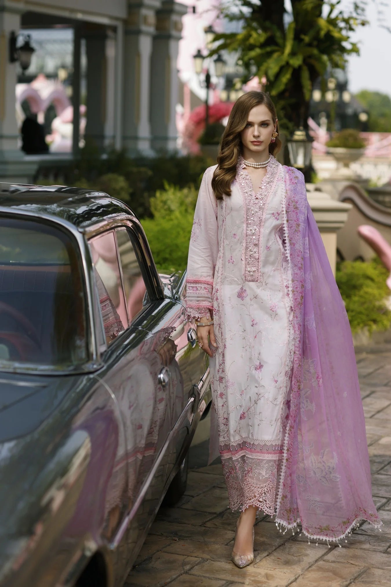 Noor By Saadia Asad Embroidered Lawn Suits Unstitched 3 Piece D07 - Fauna