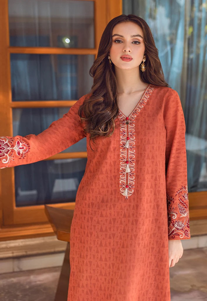 Essential By Asim Jofa Embroidered Jacquard Lawn Unstitched 2 Piece AJP-07