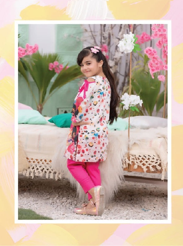 Regalia Textiles Printed Girls Lawn Suits Unstitched 2 Piece RGK-07 - Summer Collection