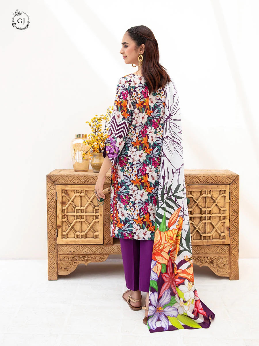 Aviva by GJ Digital Printed Lawn 2 piece Unstitched - GJAV23-A7