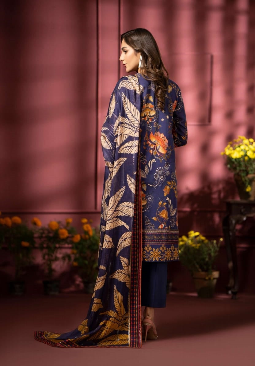 Pairoz by GJC Printed Lawn 3 piece Unstitched dress - PGJ-A07