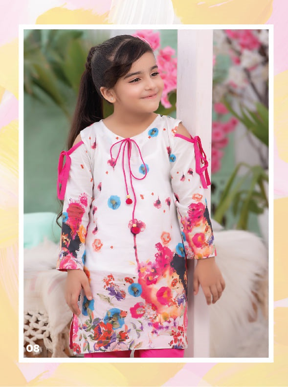Regalia Textiles Printed Girls Lawn Suits Unstitched 2 Piece RGK-07 - Summer Collection