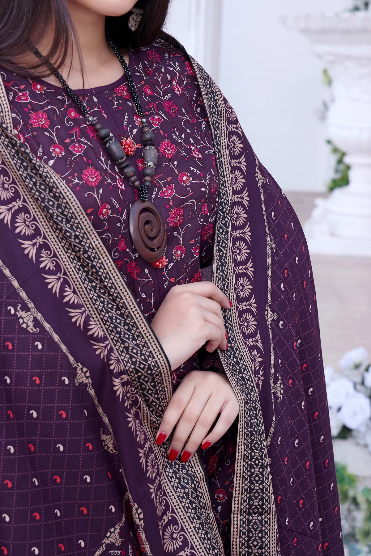 Daman By VS Textiles Printed Lawn Suits Unstitched 3 Piece VS23-805-A - Summer Collection