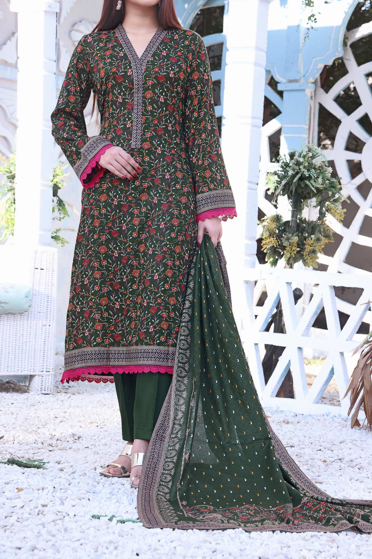 Daman By VS Textiles Printed Lawn Suits Unstitched 3 Piece VS23-805-B - Summer Collection