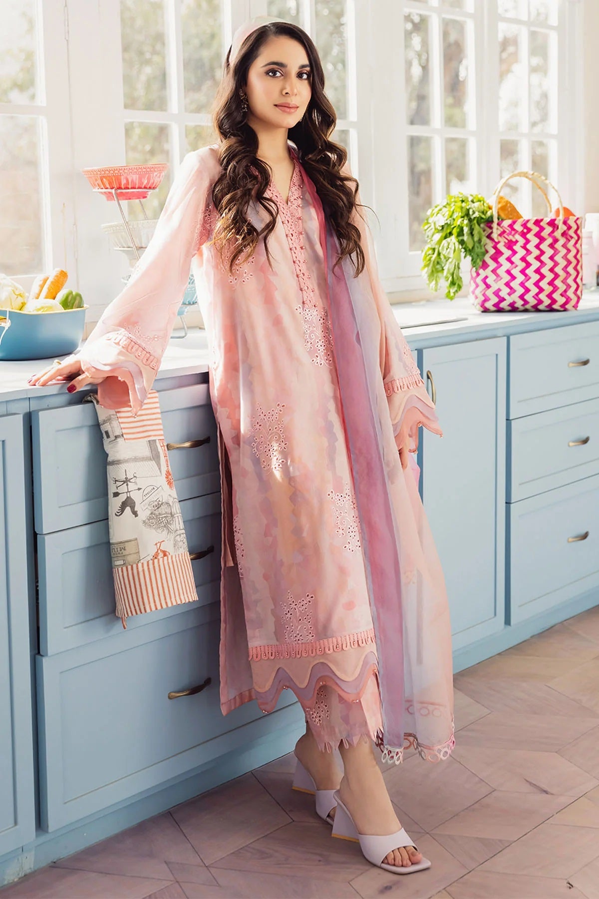 Ballerina By Nureh Embroidered Chikankari Lawn Suits Unstitched 2 Piece NU2- 83