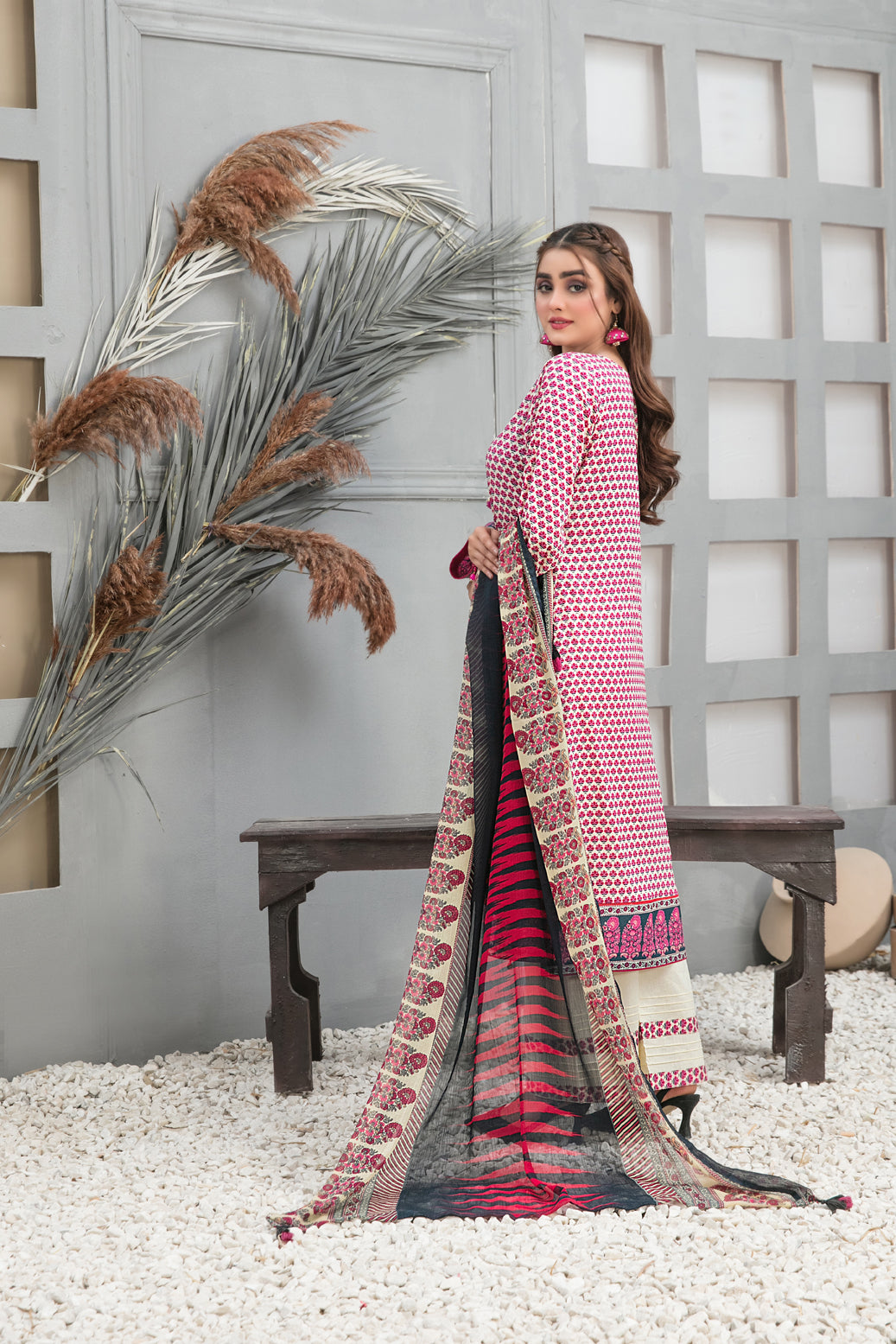 Devina by Tawakkal Embroidered Lawn Dress 3 Piece Unstitched - D-8741