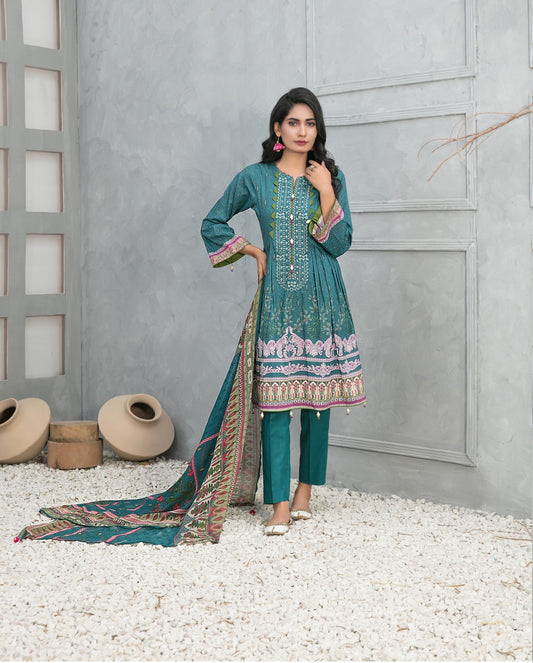 Devina by Tawakkal Embroidered Lawn Dress 3 Piece Unstitched - D-8745