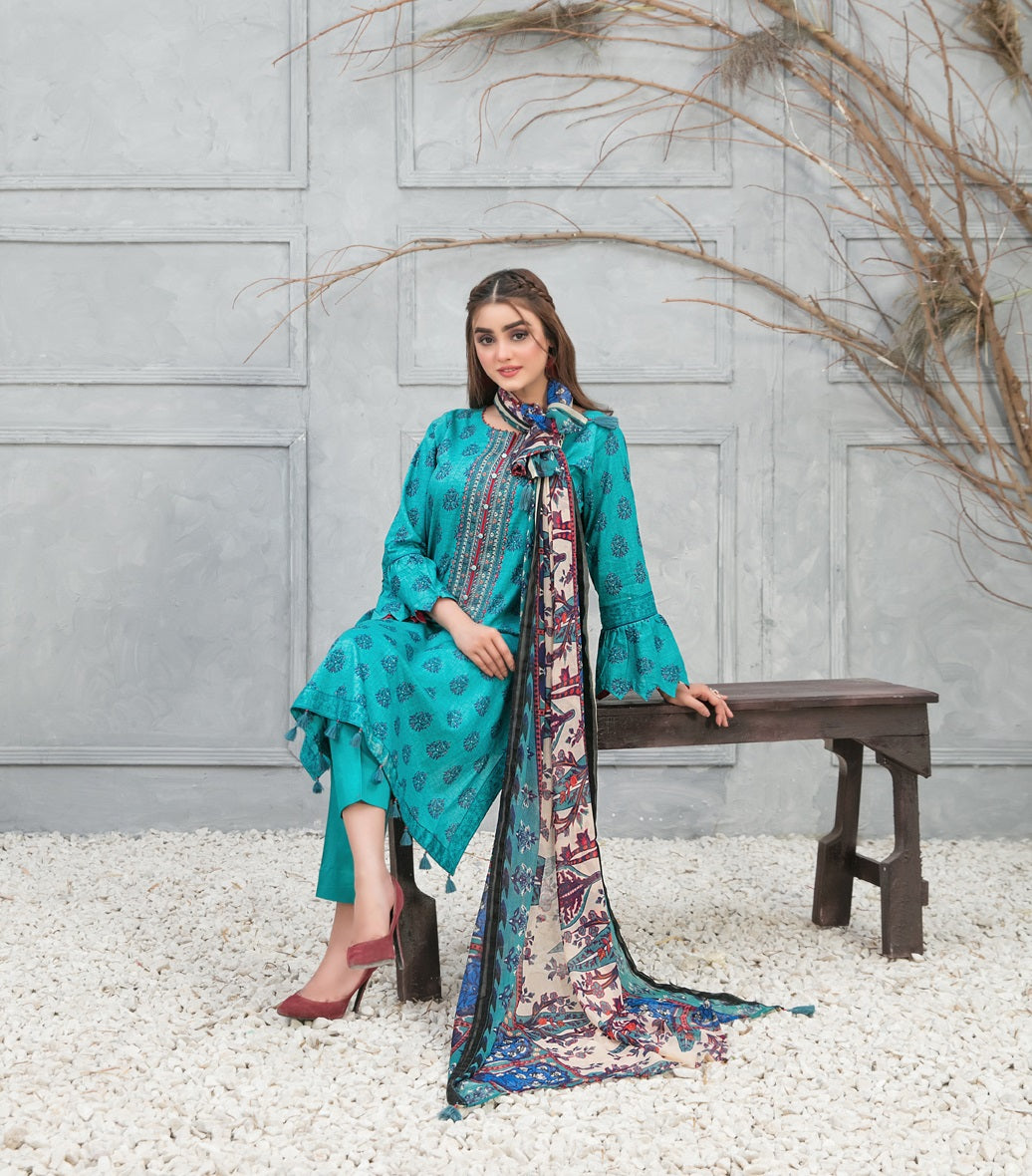 Devina by Tawakkal Embroidered Lawn Dress 3 Piece Unstitched - D-8746