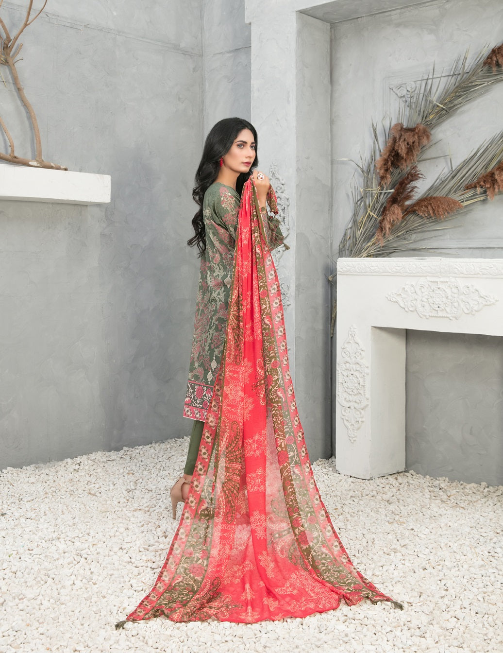 Devina by Tawakkal Embroidered Lawn Dress 3 Piece Unstitched - D-8748