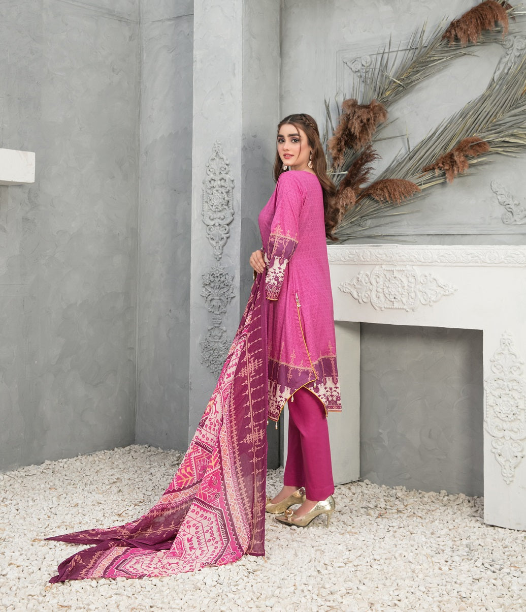 Devina by Tawakkal Embroidered Lawn Dress 3 Piece Unstitched - D-8749