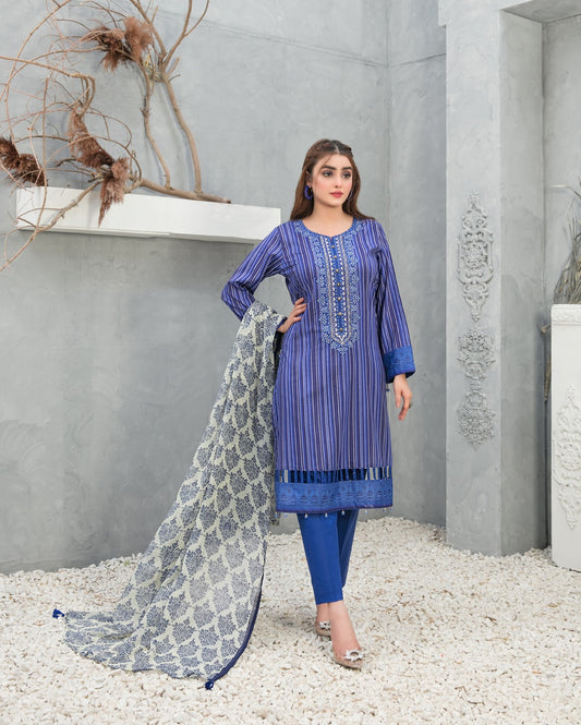 Devina by Tawakkal Embroidered Lawn Dress 3 Piece Unstitched - D-8750