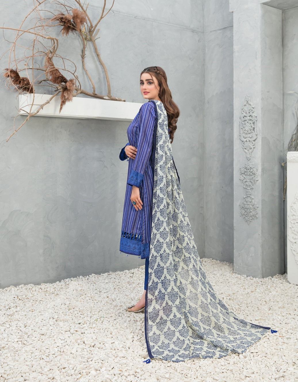 Devina by Tawakkal Embroidered Lawn Dress 3 Piece Unstitched - D-8750