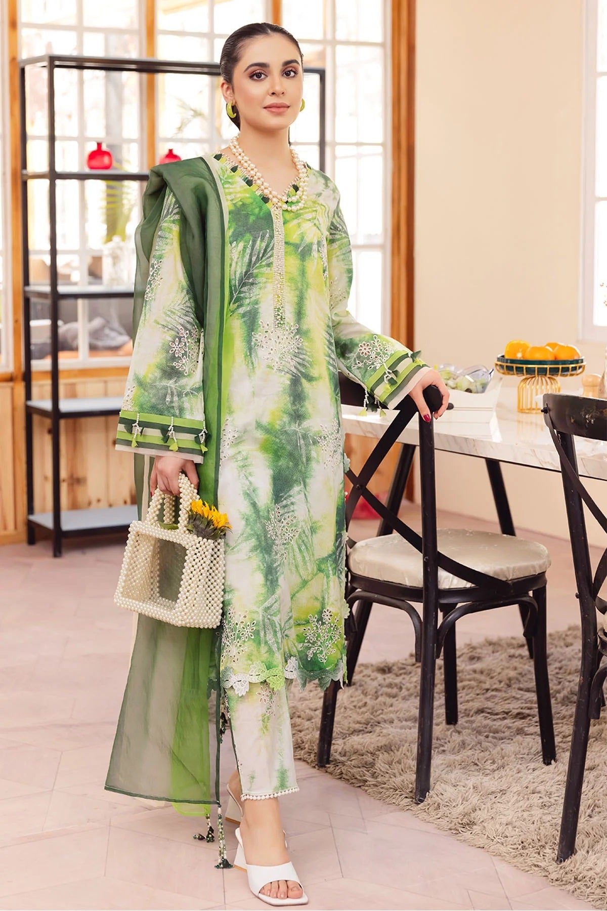 Ballerina By Nureh Embroidered Chikankari Lawn Suits Unstitched 2 Piece NU2- 87