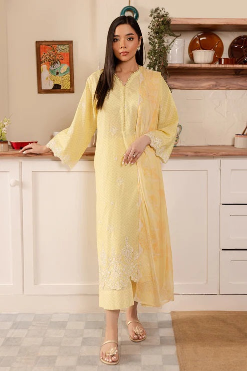 Ripple by Rashid Textile Embroidered Lawn 3 piece Unstitched Dress - REL-8899