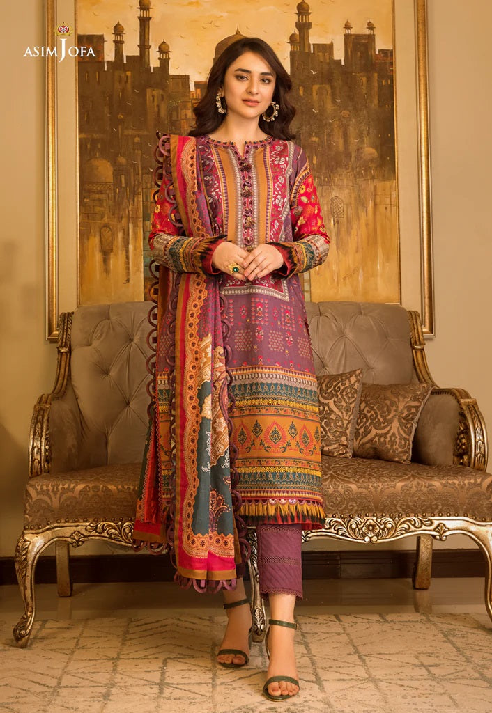 Rania by Asim Jofa Printed Lawn Suits Unstitched 3 Piece AJRP-08