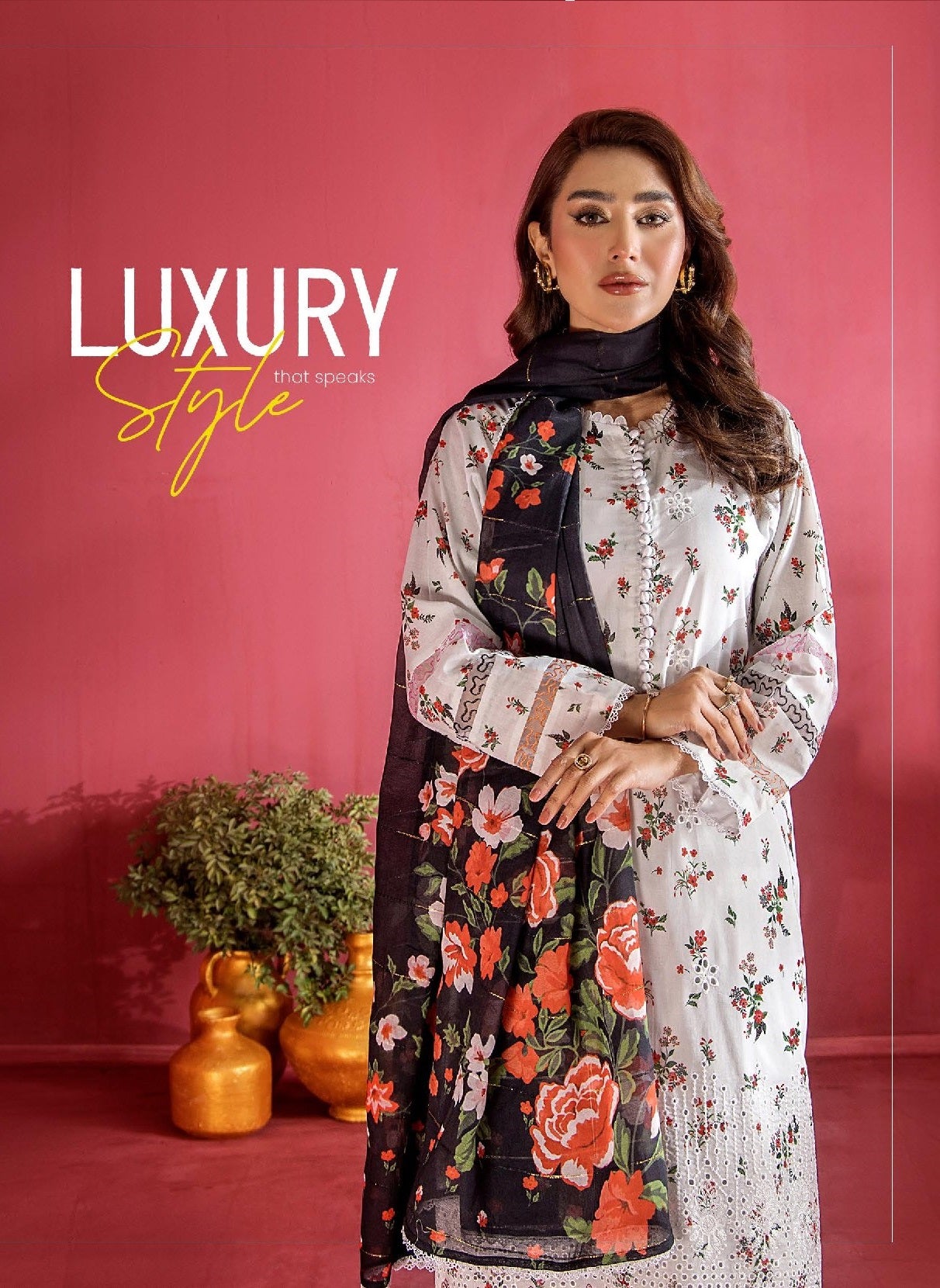 Evelyn by Gulljee Embroidered Lawn 3 piece Unstitched Dress - EVL3P2508