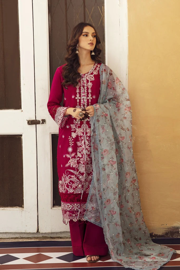 Meena Kumari By Aabyaan Embroidered Chikankari Lawn 3pc Suits Unstitched AB-08 Mahjabeen