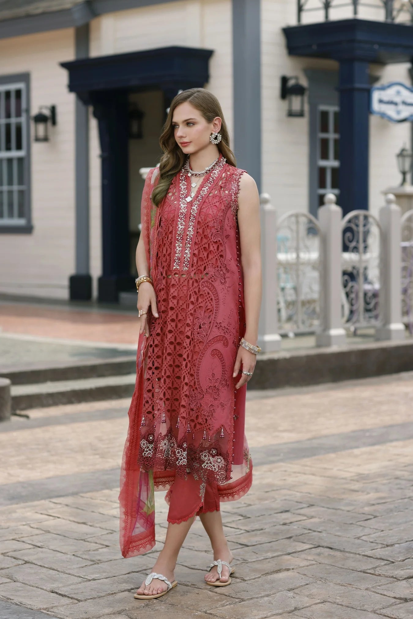 Noor By Saadia Asad Embroidered Lawn Suits Unstitched 3 Piece D08 - Liana