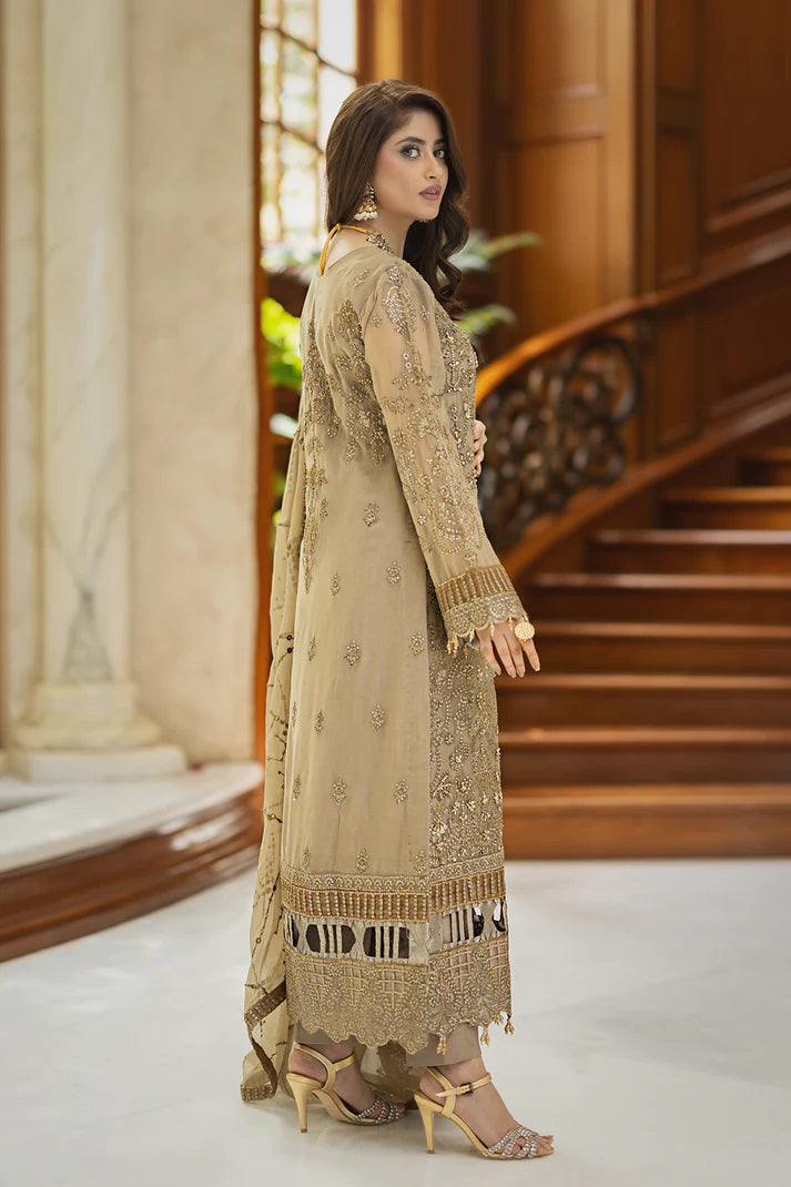 Ishq Aatish by Emaan Adeel Embroidered Chiffon Suits Unstitched 3 Piece EA23IA-08 Zora - Luxury Collection