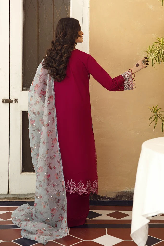 Meena Kumari By Aabyaan Embroidered Chikankari Lawn 3pc Suits Unstitched AB-08 Mahjabeen