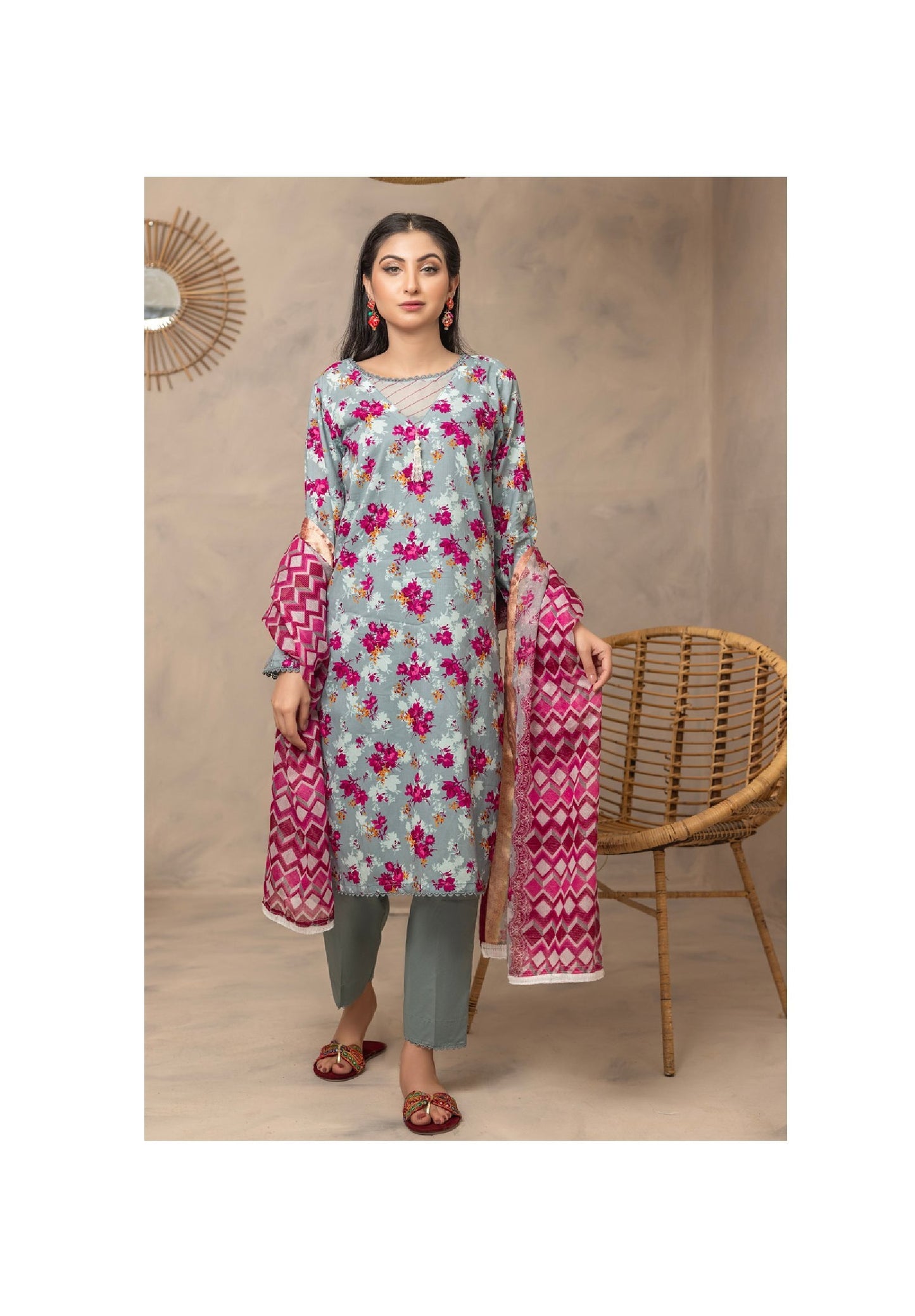 Salina Platinum By Regalia Textiles Printed Lawn Suits Unstitched 3 Piece - SM-08 - Summer Collection