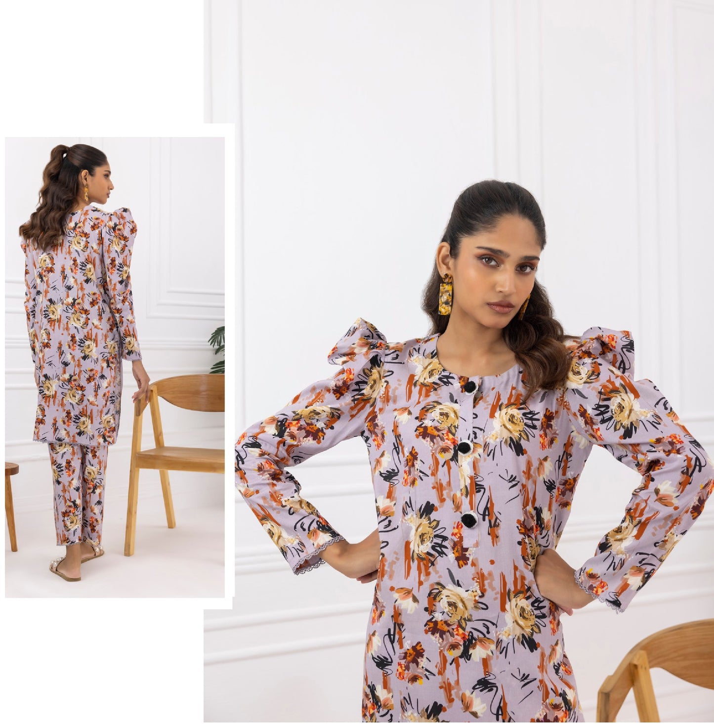 Identic Separates By Regalia Textiles Printed Linen Suits Unstitched 2 Piece RTPL-D-08 - Winter Collection