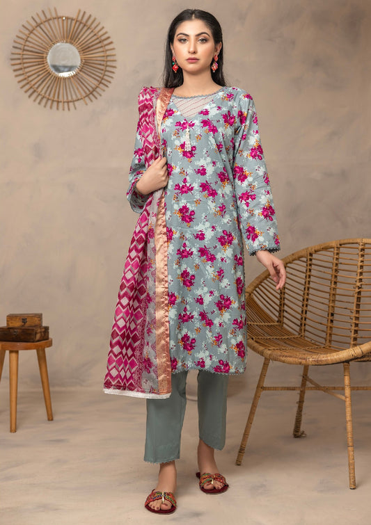 Salina Platinum By Regalia Textiles Printed Lawn Suits Unstitched 3 Piece - SM-08 - Summer Collection