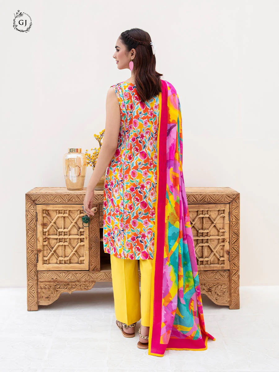 Aviva by GJ Digital Printed Lawn 2 piece Unstitched - GJAV23-A8