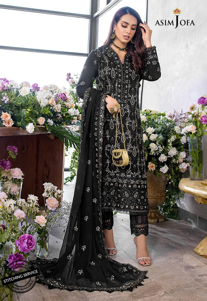 Asim Jofa Embroidered Lawn Suits Unstitched 3 Piece AJCK-08 - Eid Collection