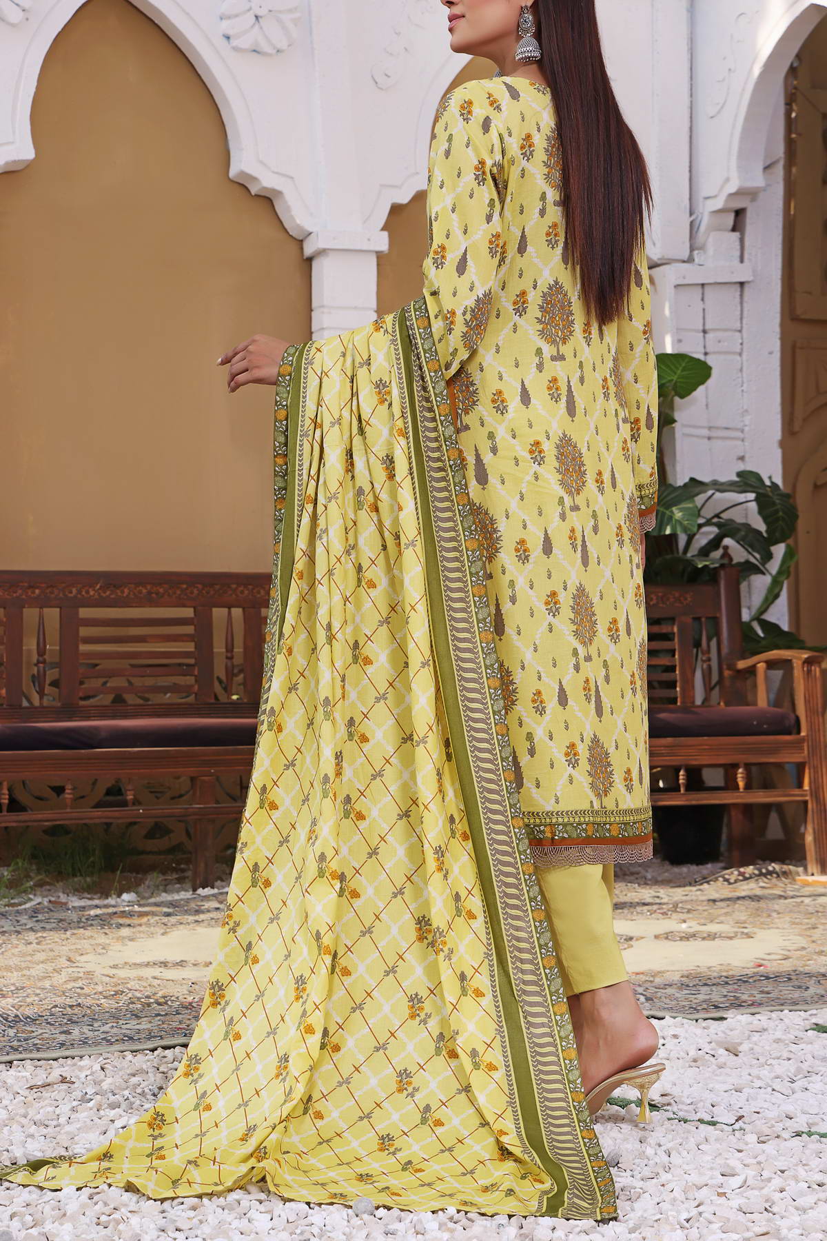 VS Signature Printed Lawn Suits Unstitched 3 Piece VS23-D902-A