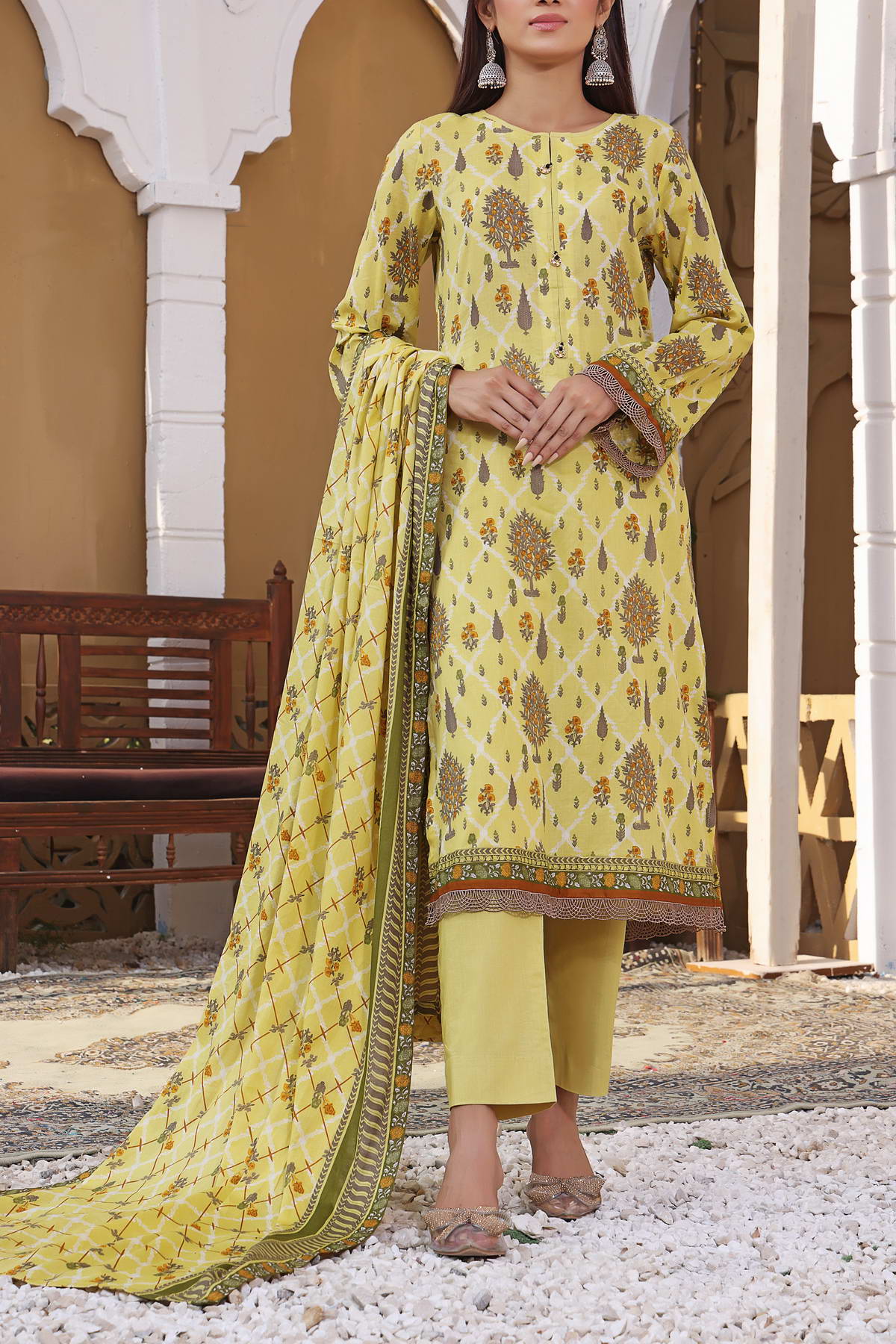 VS Signature Printed Lawn Suits Unstitched 3 Piece VS23-D902-A