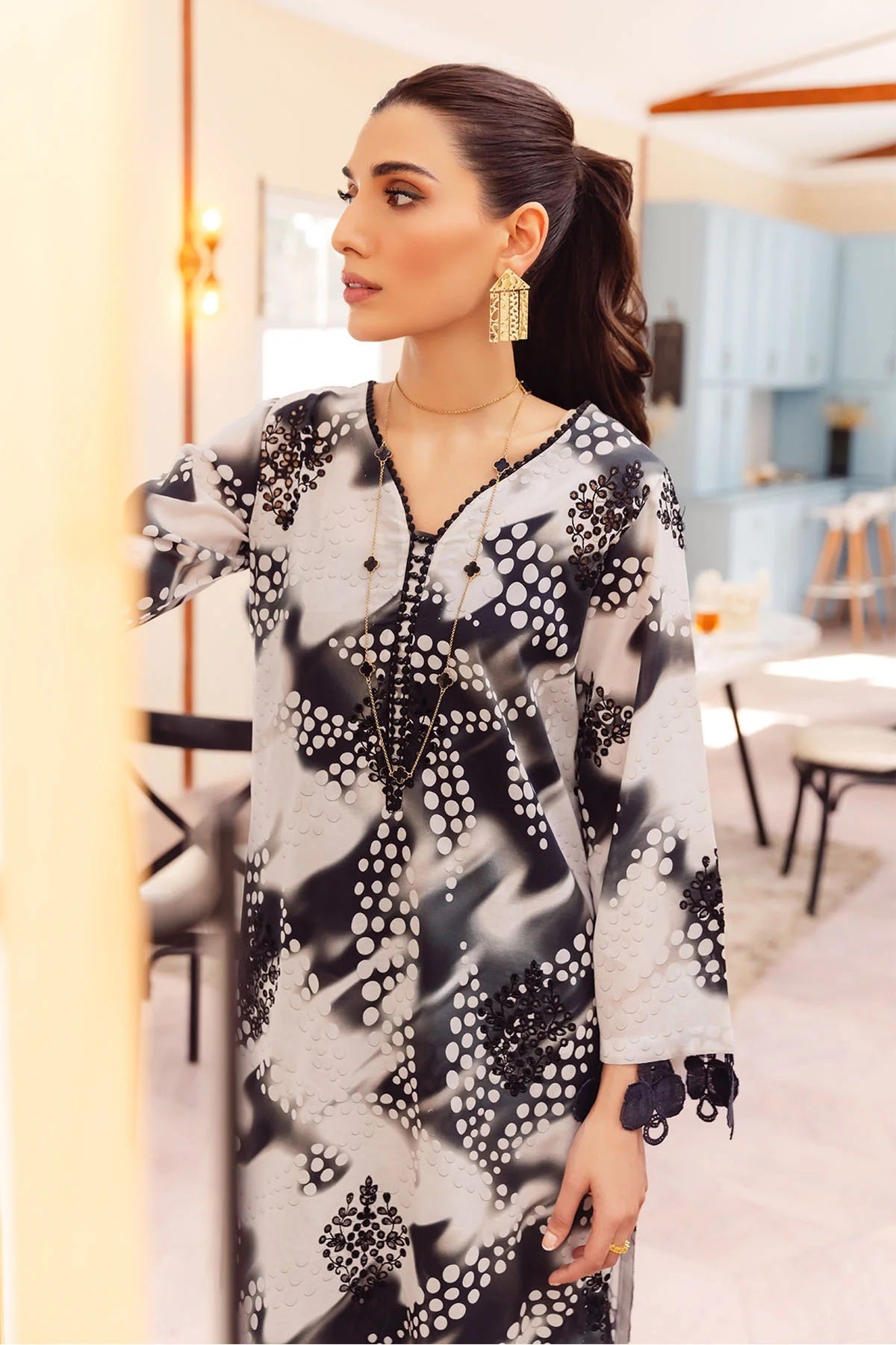 Ballerina By Nureh Embroidered Chikankari Lawn Suits Unstitched 2 Piece NU2- 90