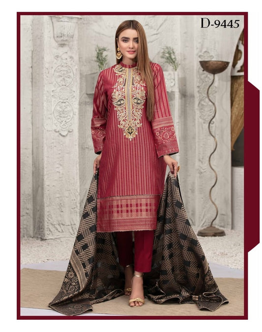 Leticia by Tawakkal Embroidered Broshia Unstitched 3 Piece - D9445