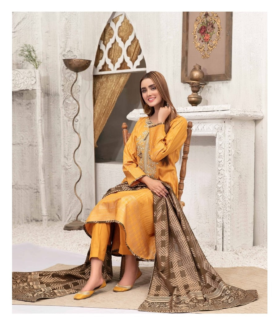 Leticia by Tawakkal Embroidered Broshia Unstitched 3 Piece - D9446