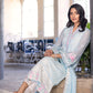 Ensembles By Azure Embroidered Chiffon Suits Unstitched 4 Piece AZES - 97 Sky Bloom