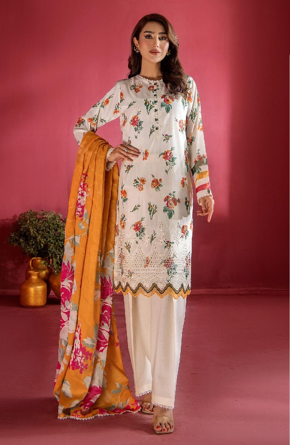 Evelyn by Gulljee Embroidered Lawn 3 piece Unstitched Dress - EVL3P2509