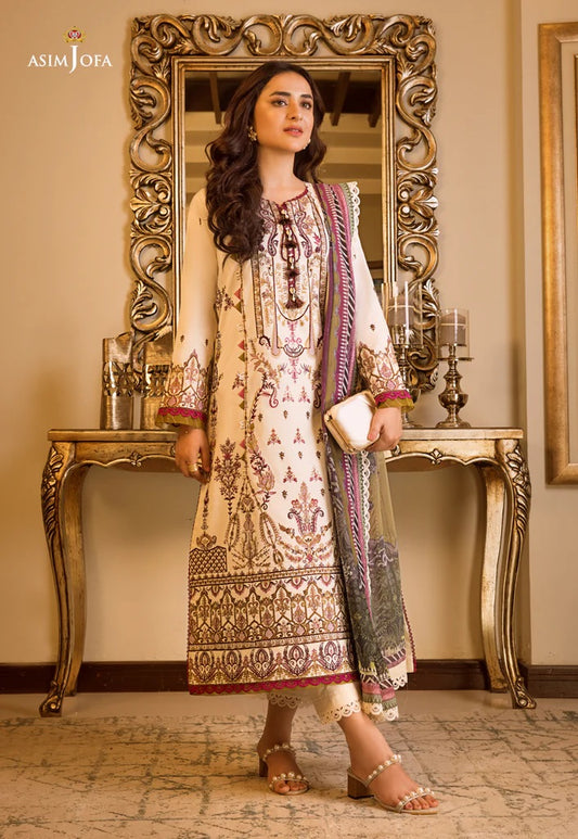 Rania by Asim Jofa Embroidered Lawn Suits Unstitched 3 Piece AJRP-09