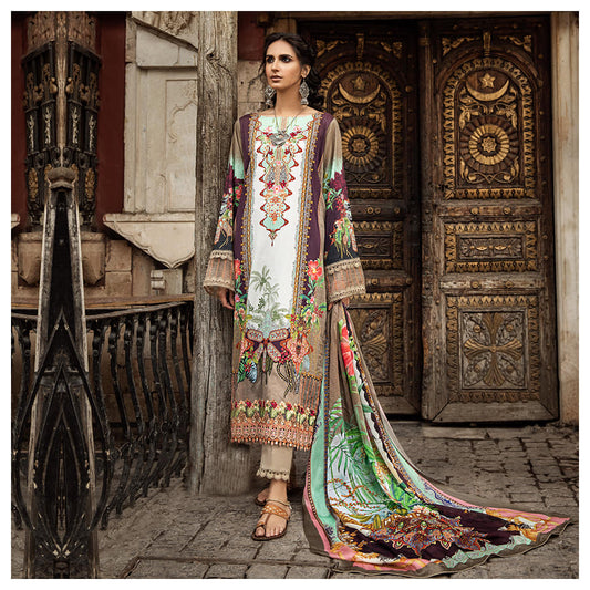 Morja by Gull Jee Embroidered Lawn Unstitched 3 Piece Dress - MJ2102A9