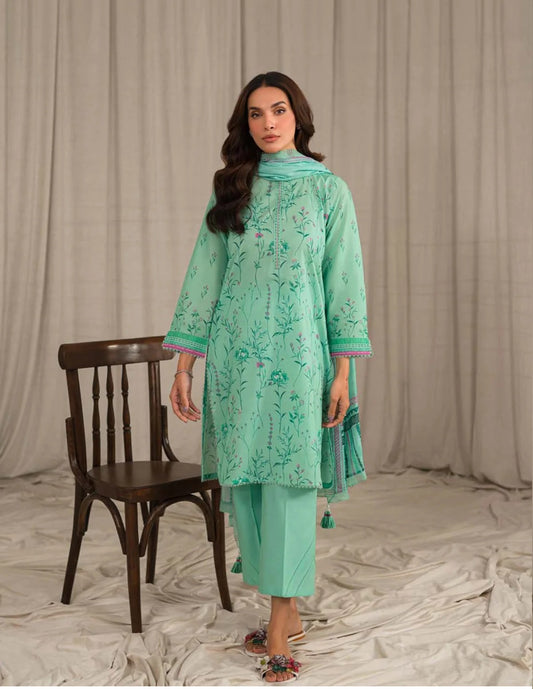 Sahar Printed Lawn Suits Unstitched 3 Piece SHR-S24-PL-V1-09 - Summer Collection